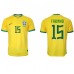 Cheap Brazil Fabinho #15 Home Football Shirt World Cup 2022 Short Sleeve